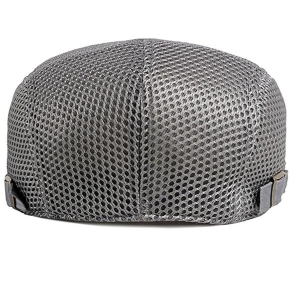 Mens Breathable Mesh Summer Hat Adjustable Newsboy Beret Ivy Cap Cabbie Flat - Picture 4 of 8